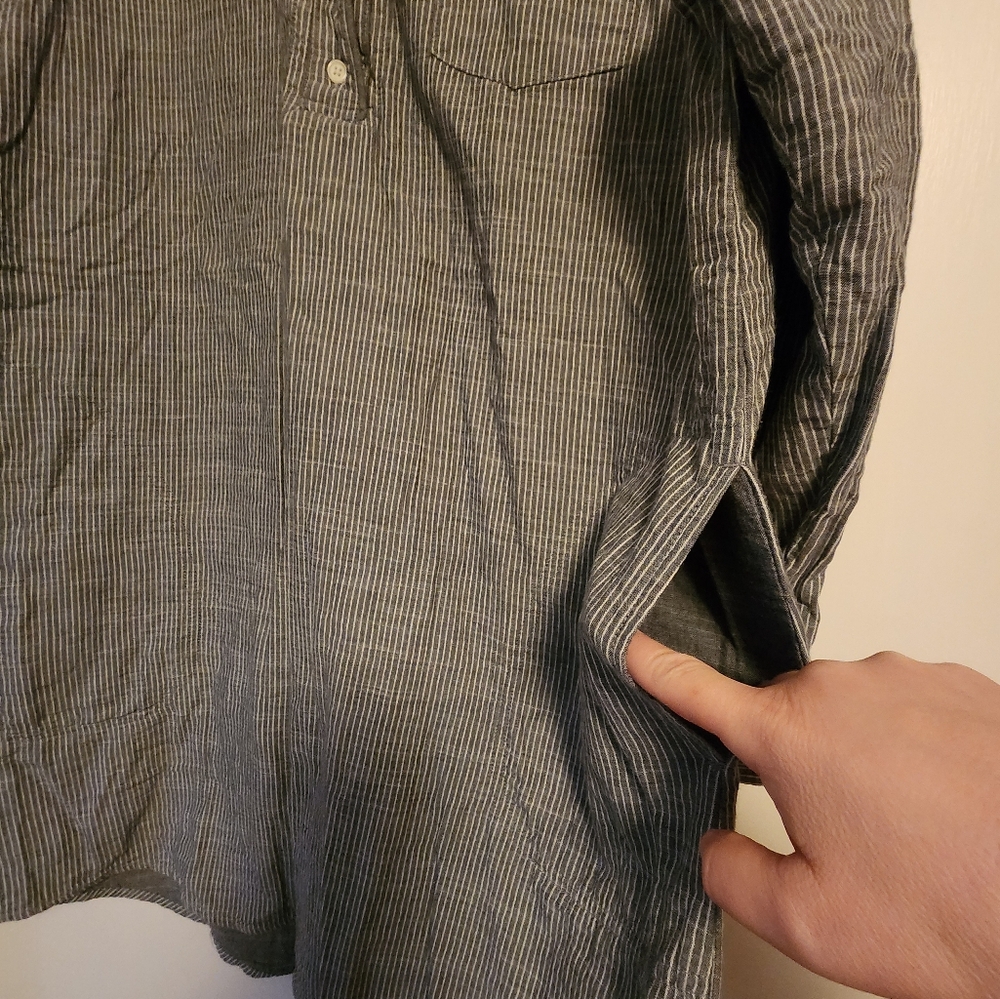 Levis Long Chambray Stipped Shirt Dress